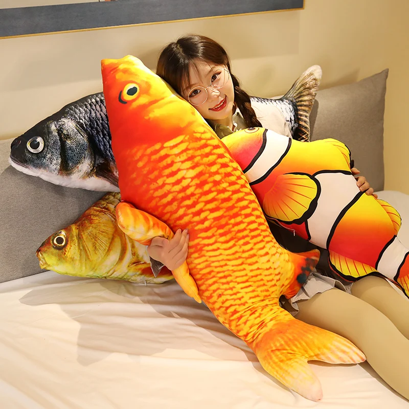 Der Clownfisch oder Karpfen als Plüschtier (30 bis 80cm)