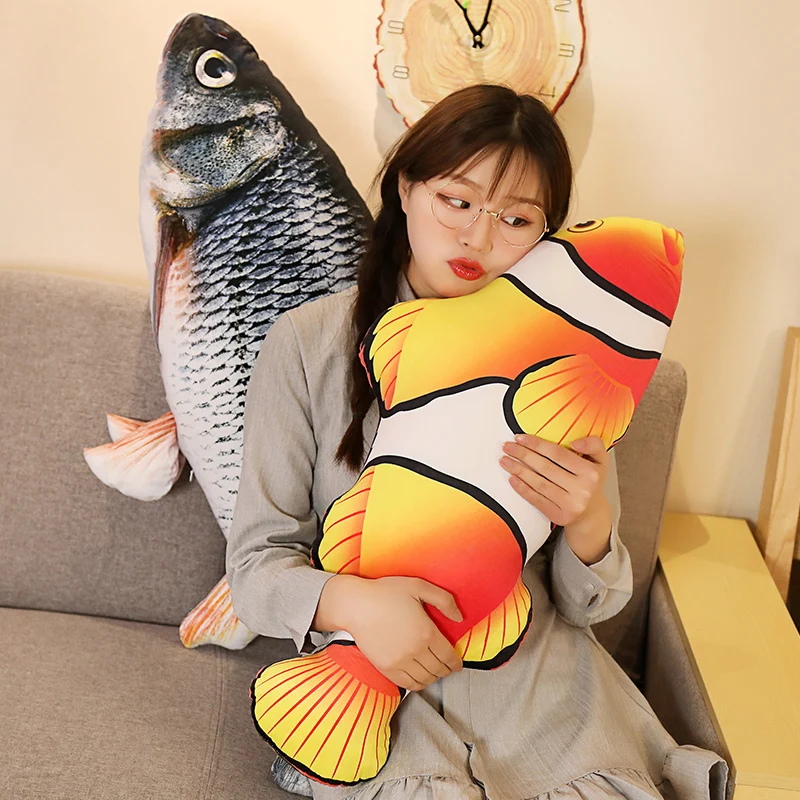 Der Clownfisch oder Karpfen als Plüschtier (30 bis 80cm)