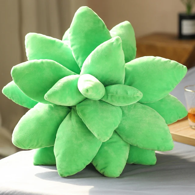 Lebensechte Sukkulenten Stoff Pflanzen Deko Element Kissen (25/45cm)