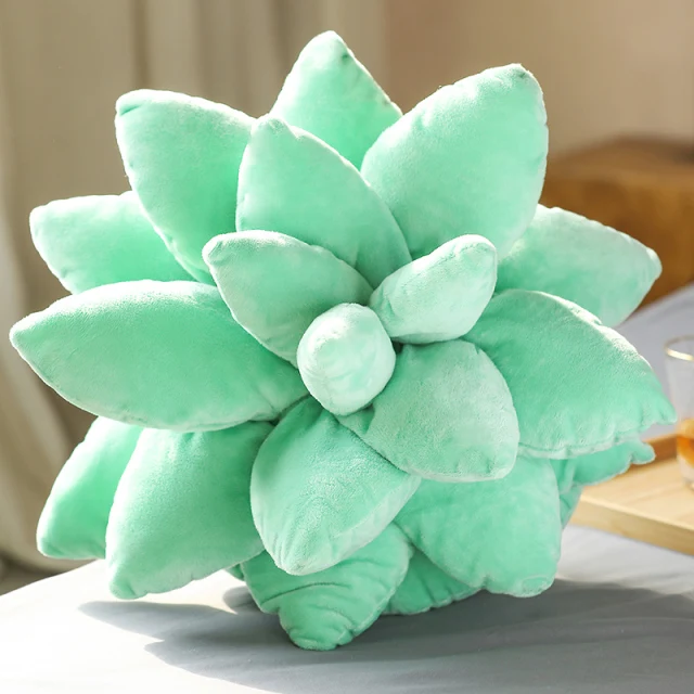 Lebensechte Sukkulenten Stoff Pflanzen Deko Element Kissen (25/45cm)