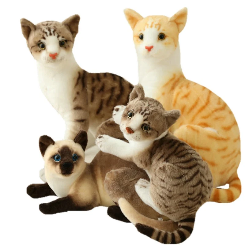 Siam Katze Plüsch Kuscheltier im Lebensechten Look