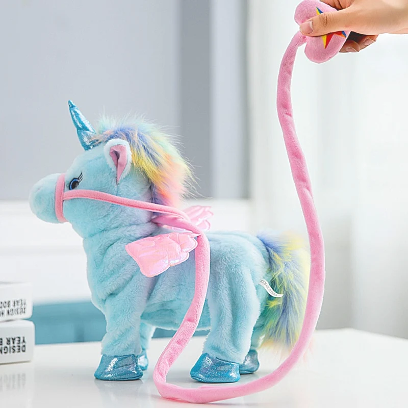 Lustiges gehendes Einhorn Kuscheltier Spielzeug (ca. 35cm)
