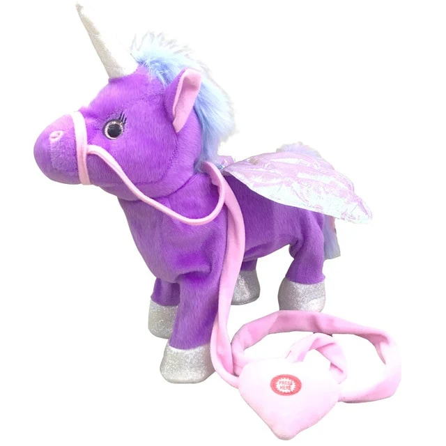 Lustiges gehendes Einhorn Kuscheltier Spielzeug (ca. 35cm)