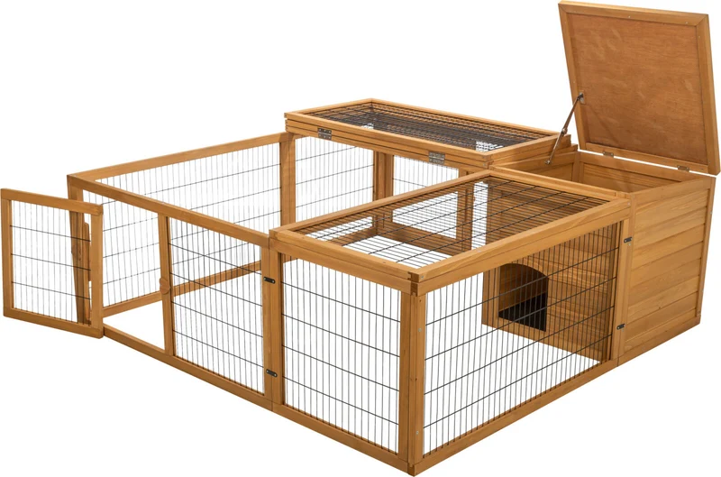 Freilaufgehege mit Abdeckung