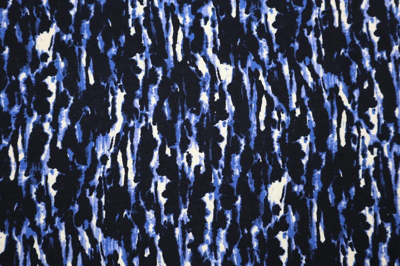 Viskosejersey Action Paint - blau