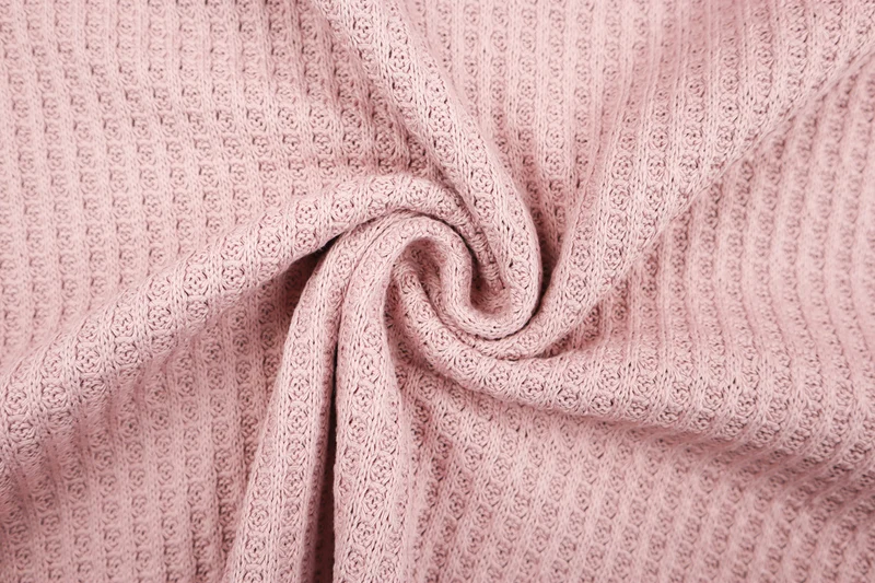 Waffel Strickstoff Romy - rosa