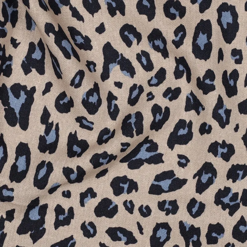 Viskose Leinen Animal Skin by Poppy
