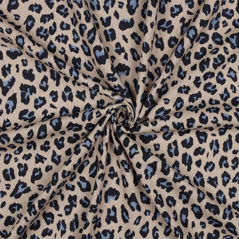 Viskose Leinen Animal Skin by Poppy