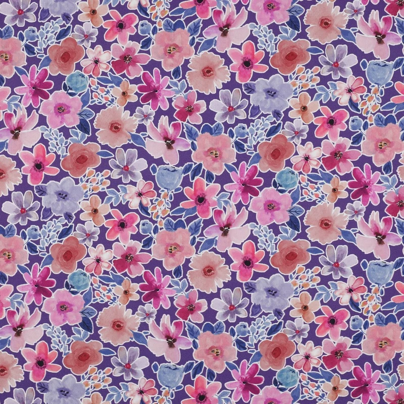 Baumwoll Popeline Digital Flowers by Poppy