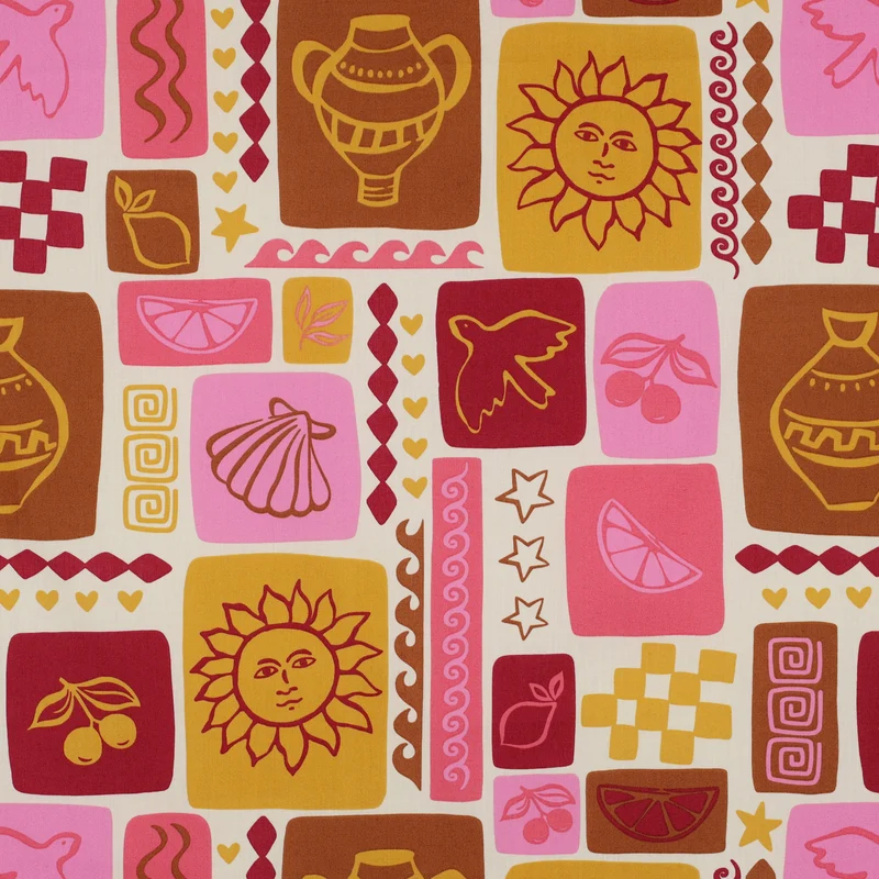 Baumwoll Popeline Summer Patchwork by Poppy