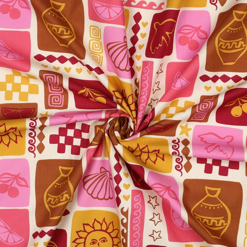Baumwoll Popeline Summer Patchwork by Poppy