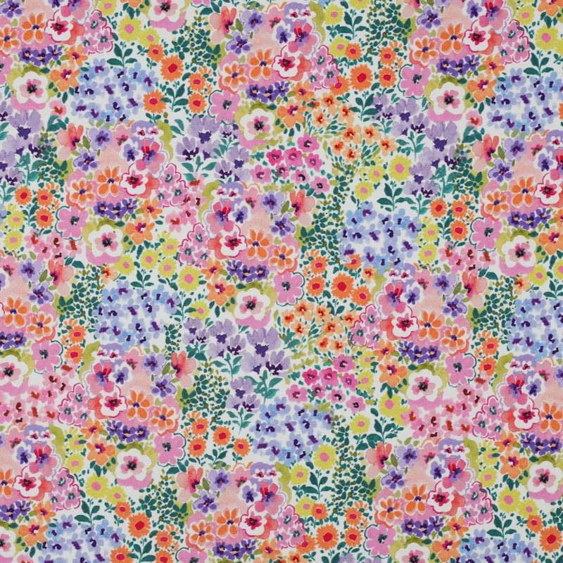 Baumwolljersey Digital Flowers by Poppy