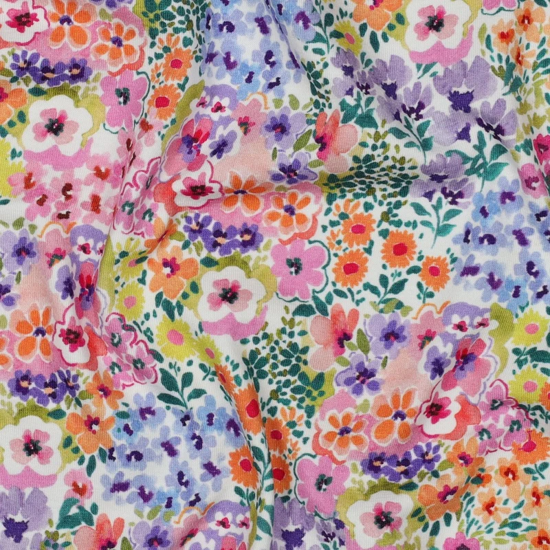 Baumwolljersey Digital Flowers by Poppy