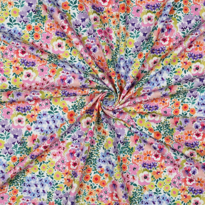 Baumwolljersey Digital Flowers by Poppy