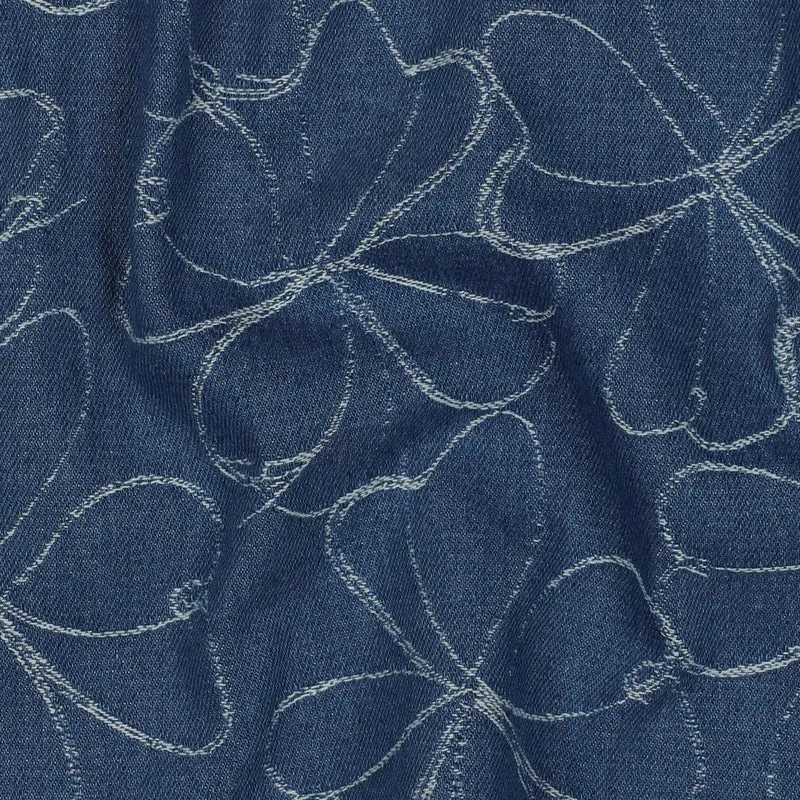 Denim Jeans Jacquard Blumen by Poppy
