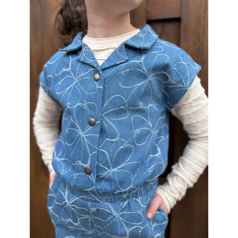 Denim Jeans Jacquard Blumen by Poppy