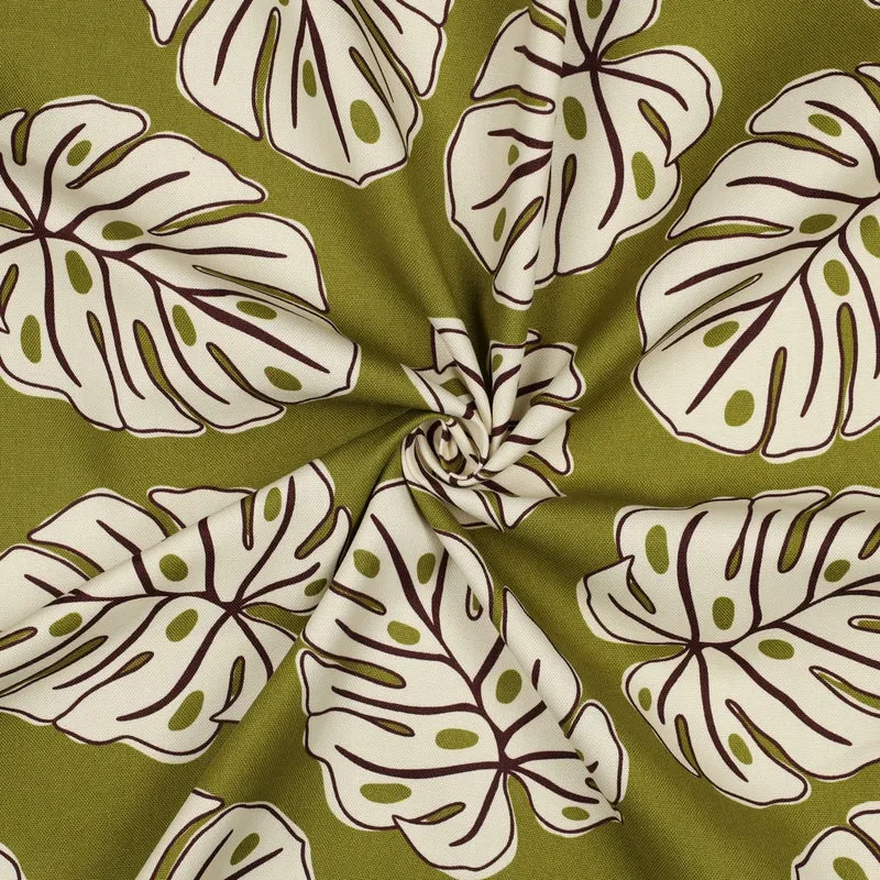 Canvas Leaves natur/khaki