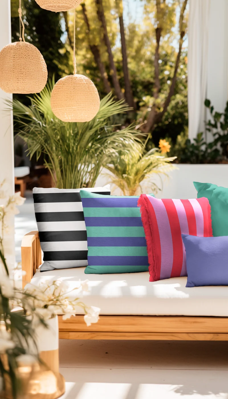 Canvas Stripes blau/mint