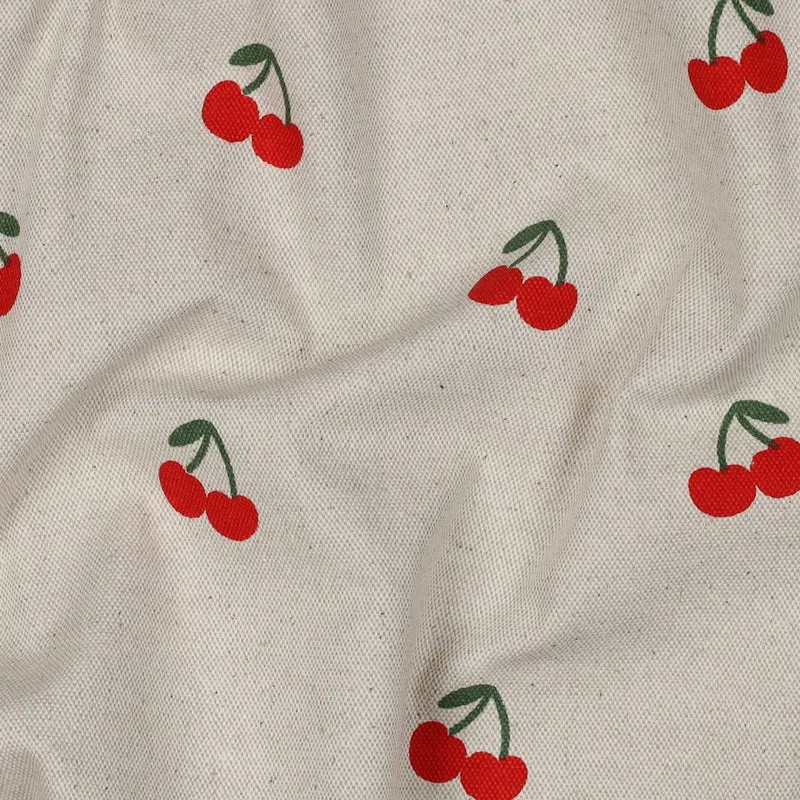 Canvas Leinen Optik Natural Cherries