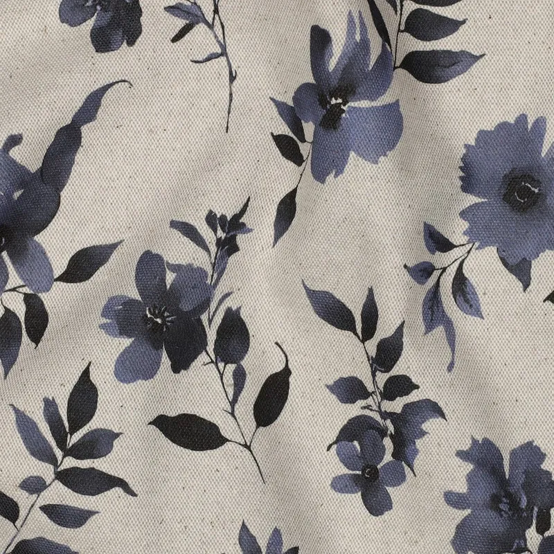 Canvas Leinen Optik Natural Flowers