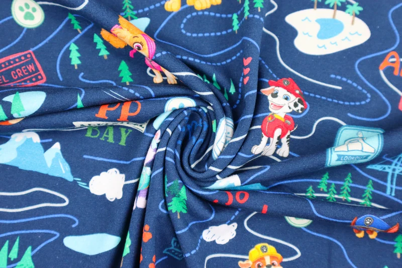 Lizenz Baumwolljersey Paw Patrol Travel Crew