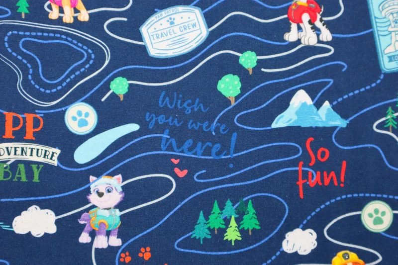 Lizenz Baumwolljersey Paw Patrol Travel Crew