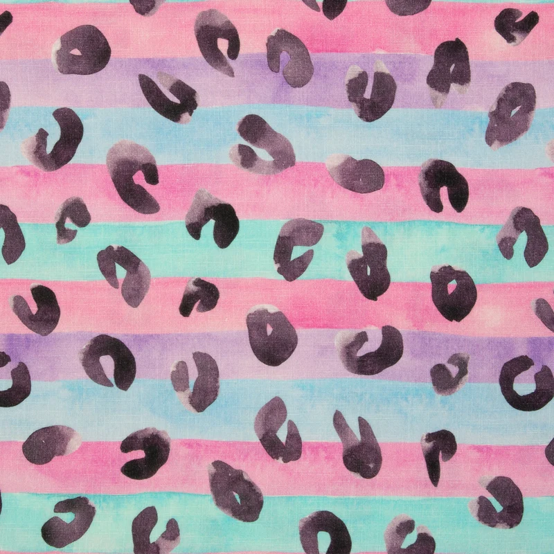 Double Slub Musselin Leo Print by Hip Som Hap