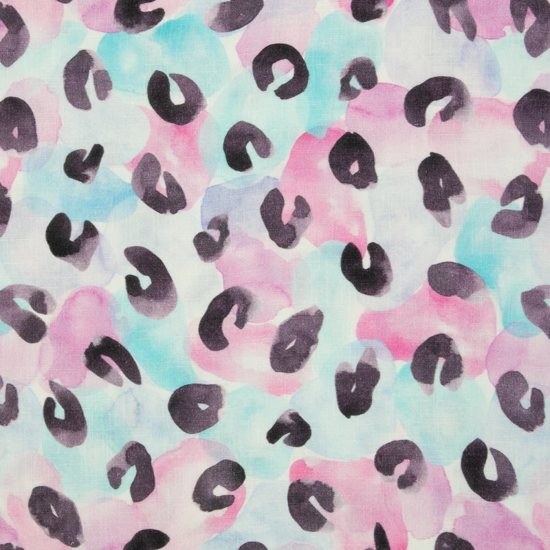 Double Slub Musselin Leo Print by Hip Som Hap