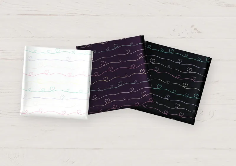 Baumwolljersey Scribble Hearts by Mrs Mint Design