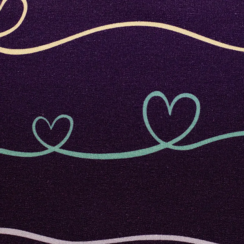 Baumwolljersey Scribble Hearts by Mrs Mint Design