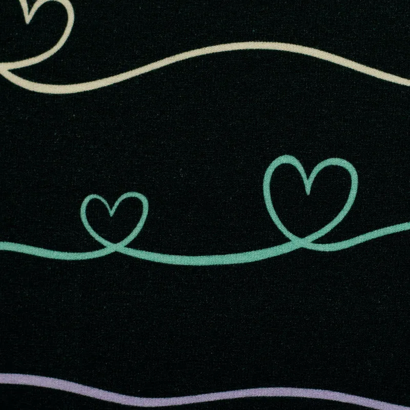 Baumwolljersey Scribble Hearts by Mrs Mint Design