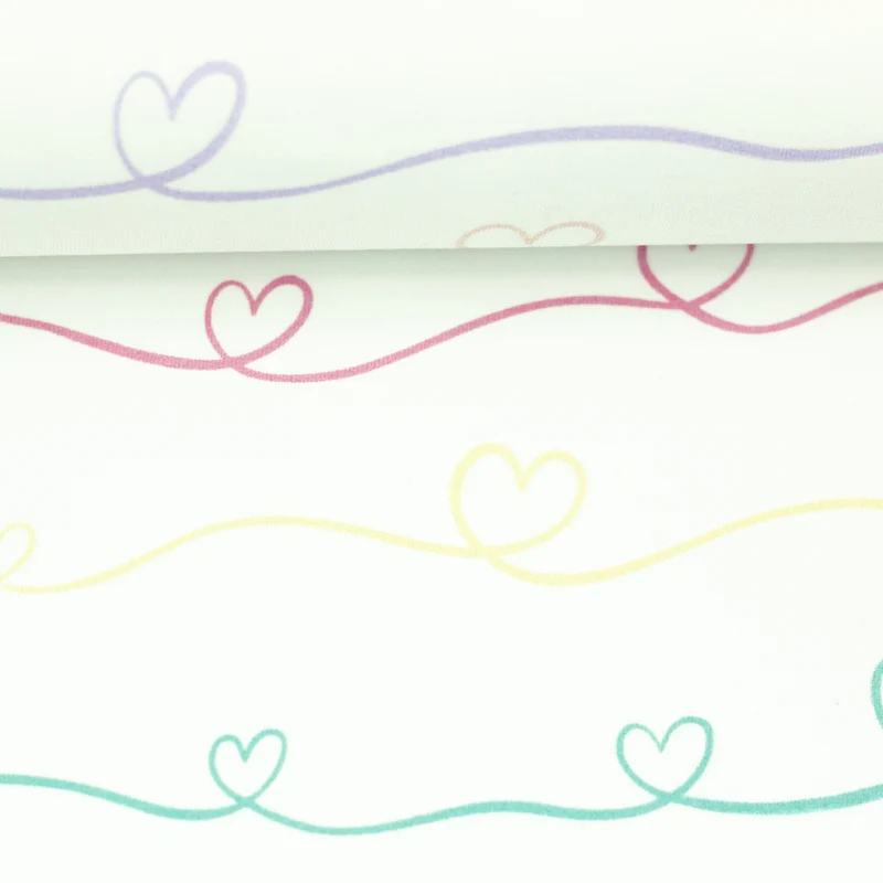 Baumwolljersey Scribble Hearts by Mrs Mint Design