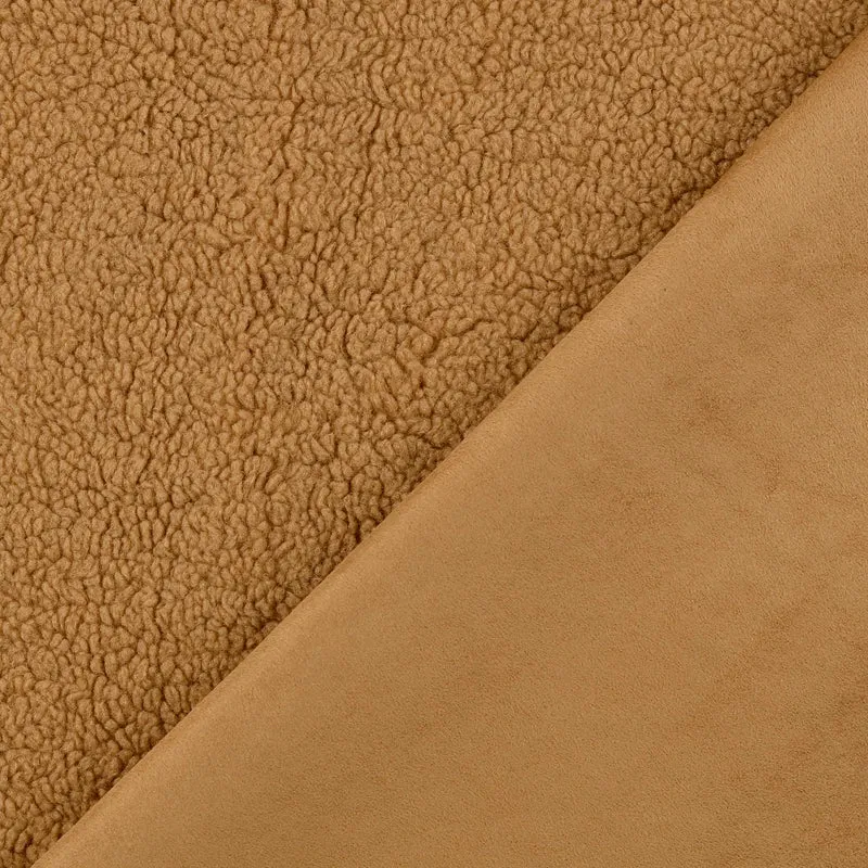 Teddyfleece mit Suedeabseite - beige