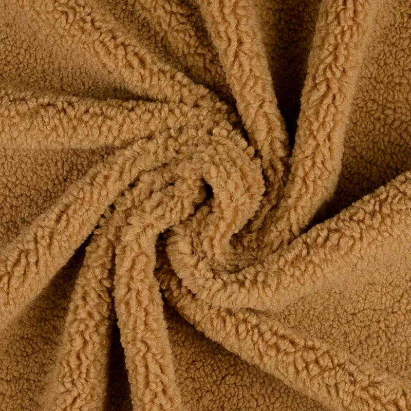 Teddyfleece mit Suedeabseite - beige