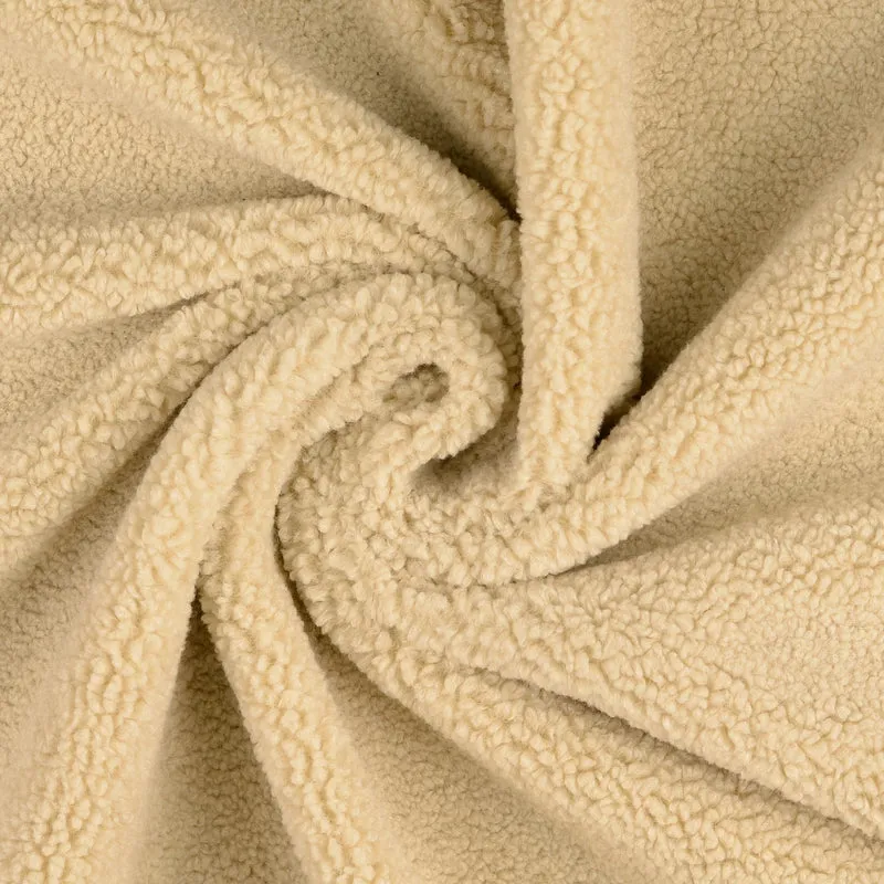 Teddyfleece mit Suedeabseite - sand