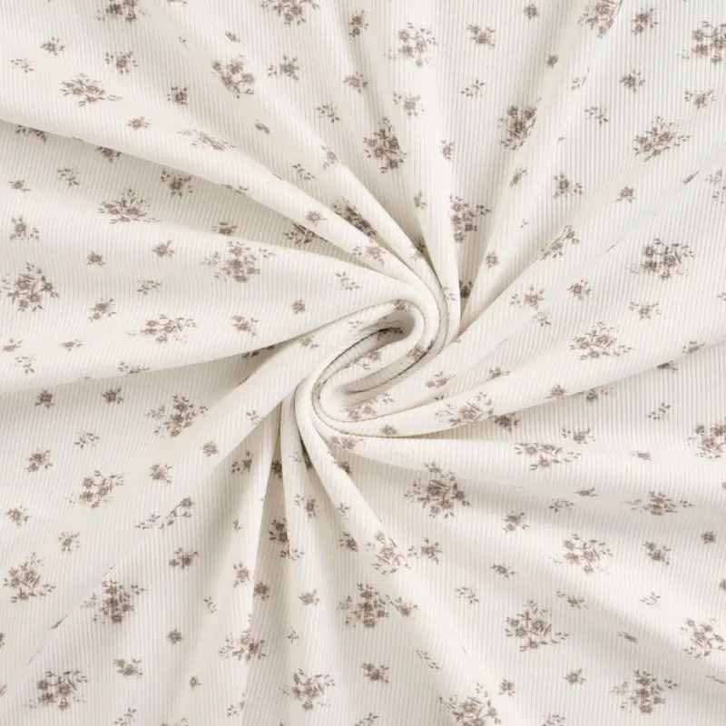 Rippenjersey Vintage Flowers