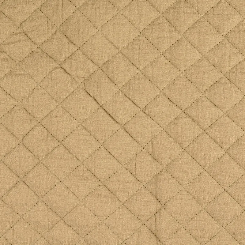 Doubleface Musselin Stepper khaki/beige