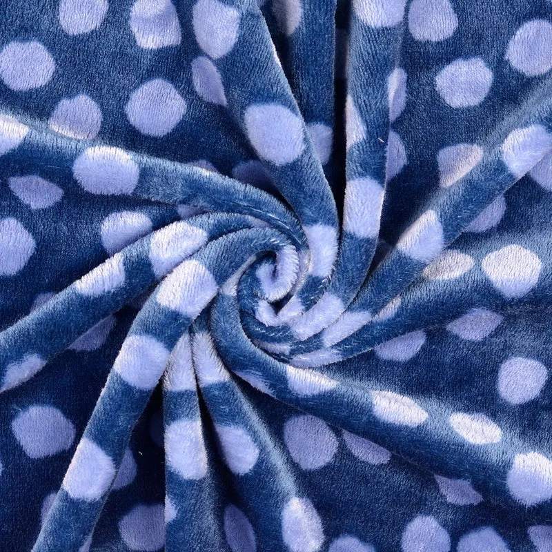 Wellnessfleece Tupfen - blau
