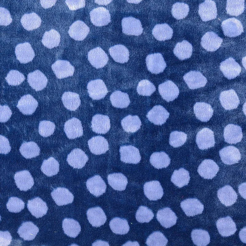 Wellnessfleece Tupfen - blau