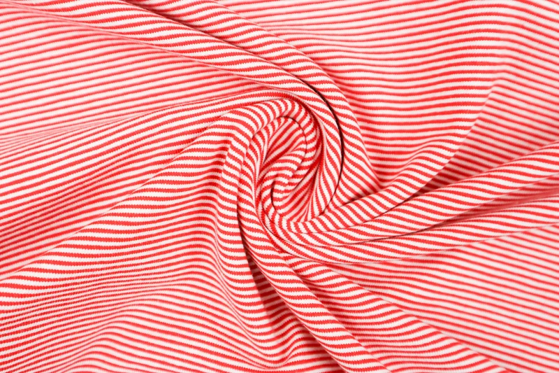Baumwolljersey Fineline Stripes - rot