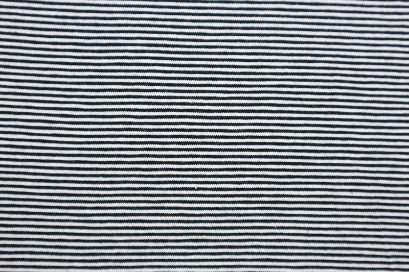 Baumwolljersey Fineline Stripes - schwarz