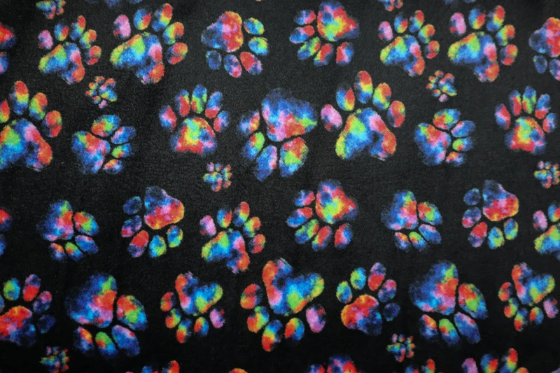 Wellnessfleece Regenbogen Pfoten