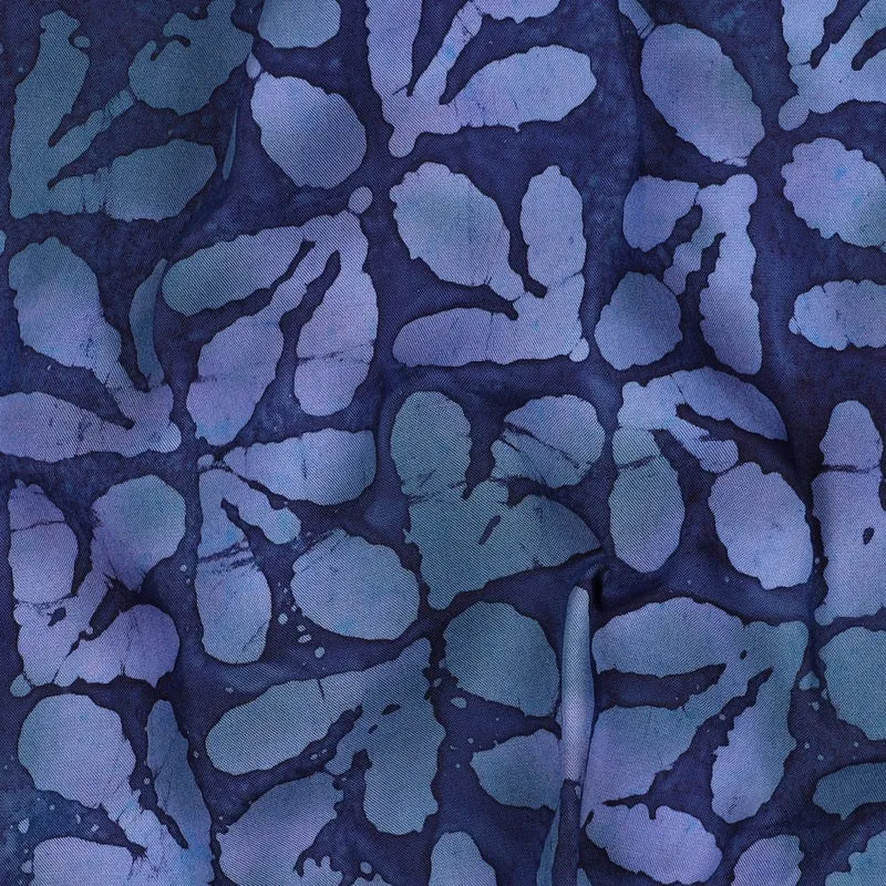 Handgefertigte Batik Viskose - navy
