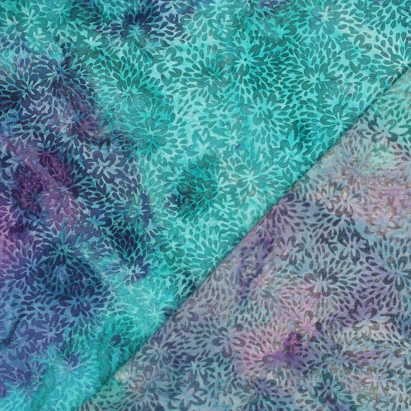 Handgefertigte Batik Viskose - türkis
