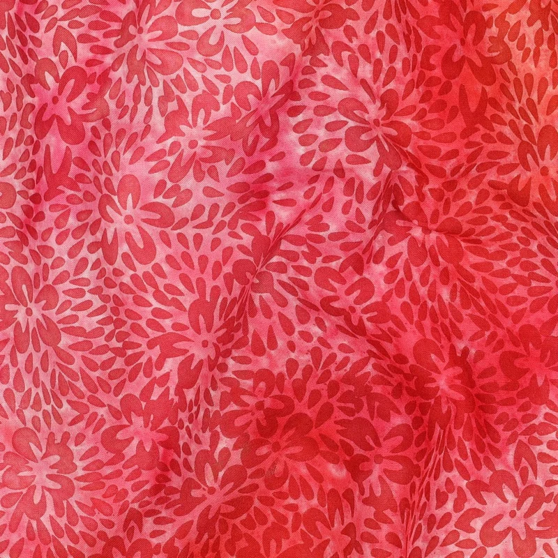 Handgefertigte Batik Viskose - rot