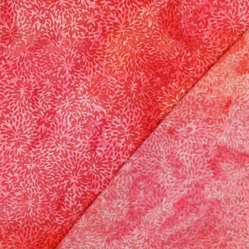 Handgefertigte Batik Viskose - rot