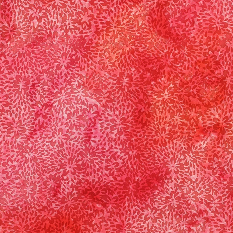 Handgefertigte Batik Viskose - rot