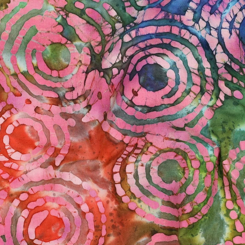 Handgefertigte Batik Baumwolle - multicolor