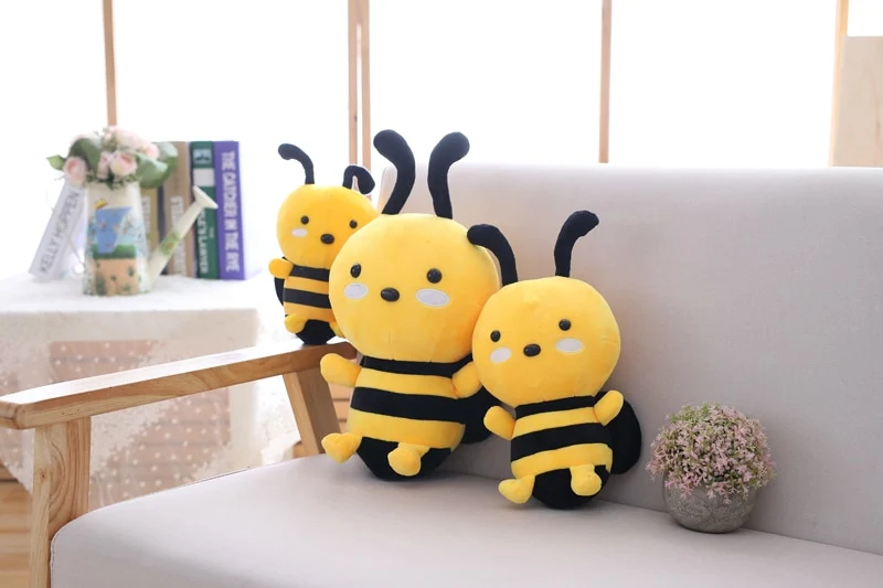 Die lustige Honigbiene als flauschiges Stofftier (ca. 20cm bis 30cm)
