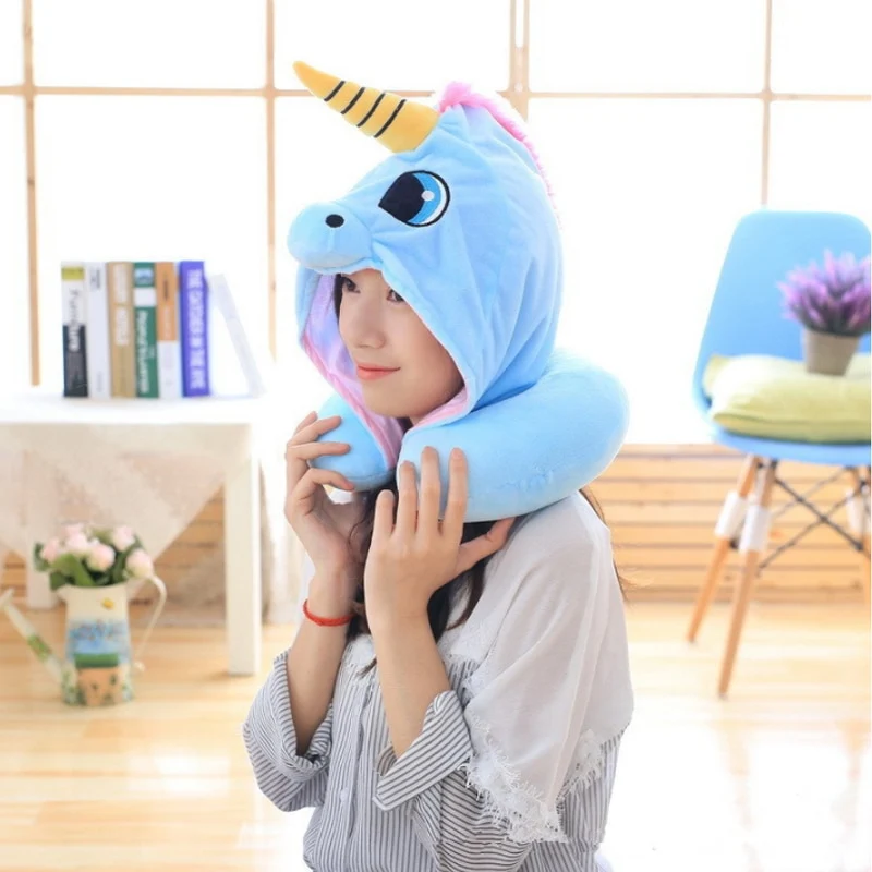 Flauschige Einhorn Mütze